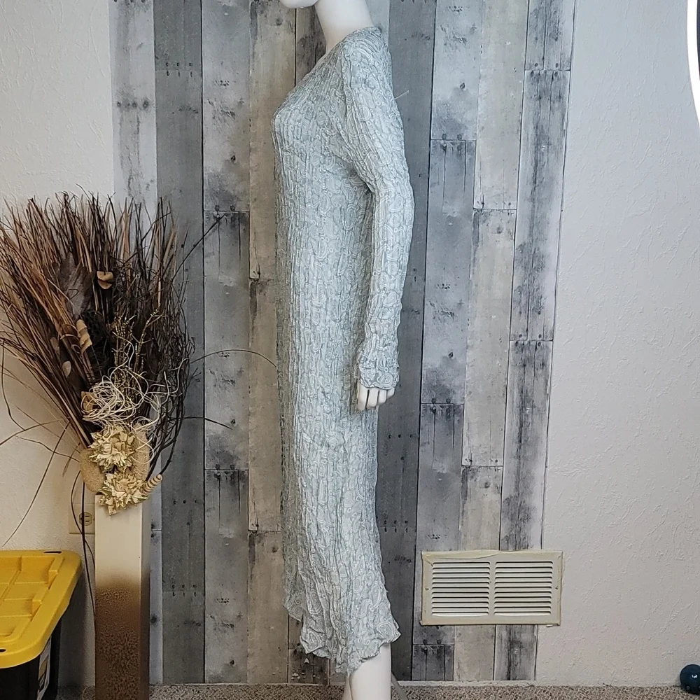 Zara Semi Sheer Wrinkled Button Down Dress - Picture 11 of 16